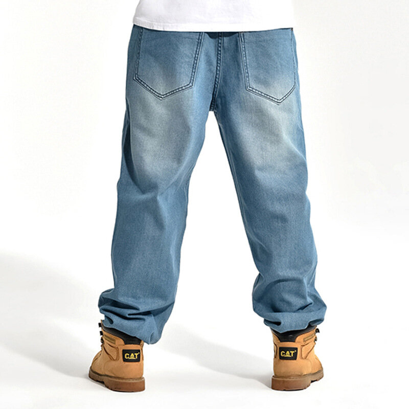 Mens Jeans 2022 Fashion Washing Autumn Winter New Loose Hip-hop Large Skateboard Pants Denim Trousers Baggy Jeans