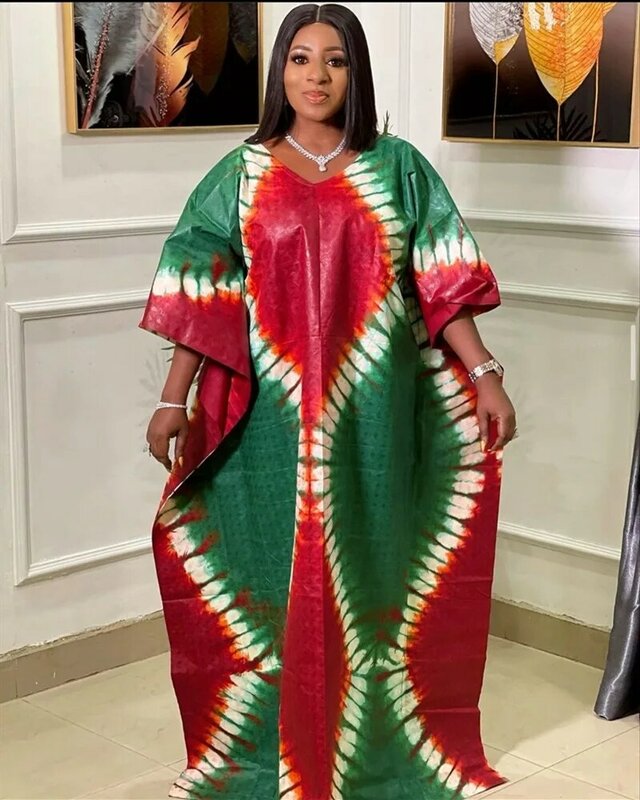 S-5XL فساتين الأفريقية للنساء الربيع الصيف أفريقيا النساء البوليستر الطباعة حجم كبير فستان طويل Robes الأفريقية الملابس الأفريقية