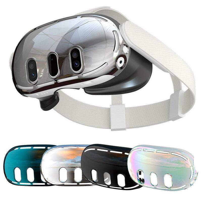 غطاء حماية قذيفة مطلي بالكهرباء ، سماعة VR ، حافظة حماية مضادة للخدش ، نظارات الجلد ، ميتا كويست 3