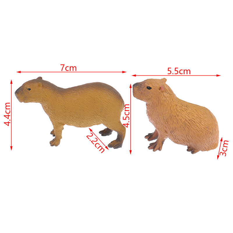 نموذج Capybara حيوانات من الكلوريد متعدد الفينيل قتنيات لشخصية الحركة ديكور واقعي لغرفة تعلم ألعاب تعليمية للأطفال هدايا