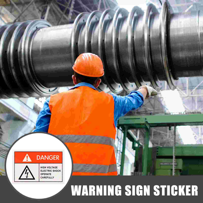 ملصقات تحذير بخطر عالي الجهد ، علامة تحذير أمان لصائق تعمل بالكهرباء مقبولة للسلامة ، 60 × 40 ، 10