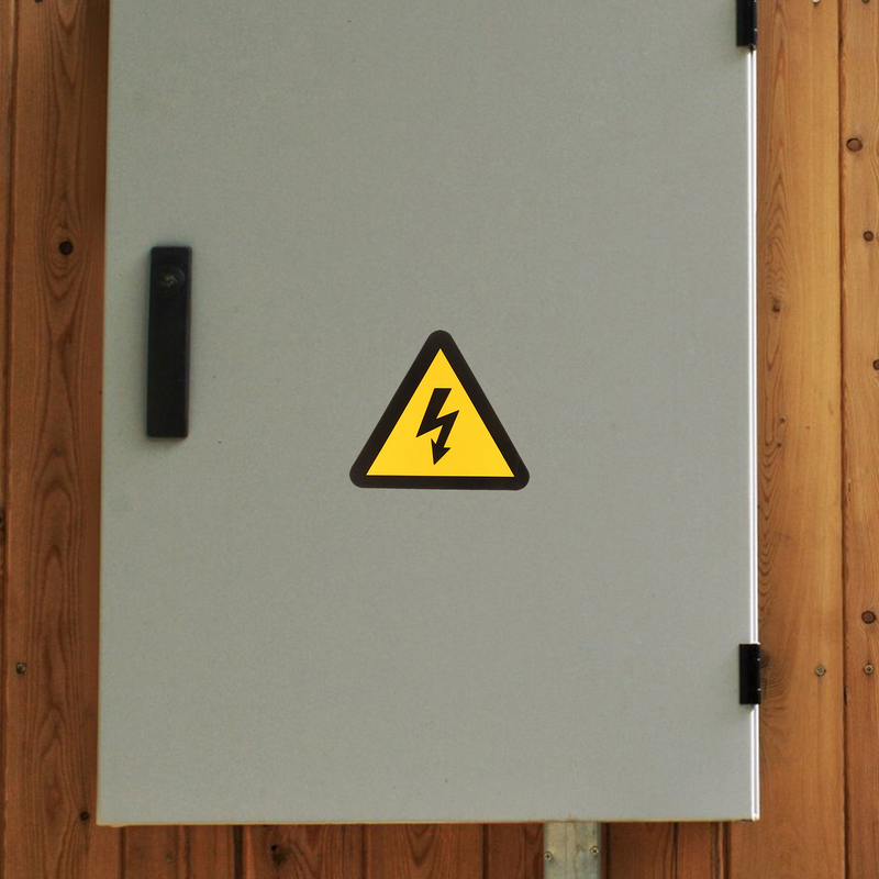 ملصقات صفراء عالية الجهد صدمة كهربائية ، فينيل صدمة كهربائية فصل الطاقة من قبل