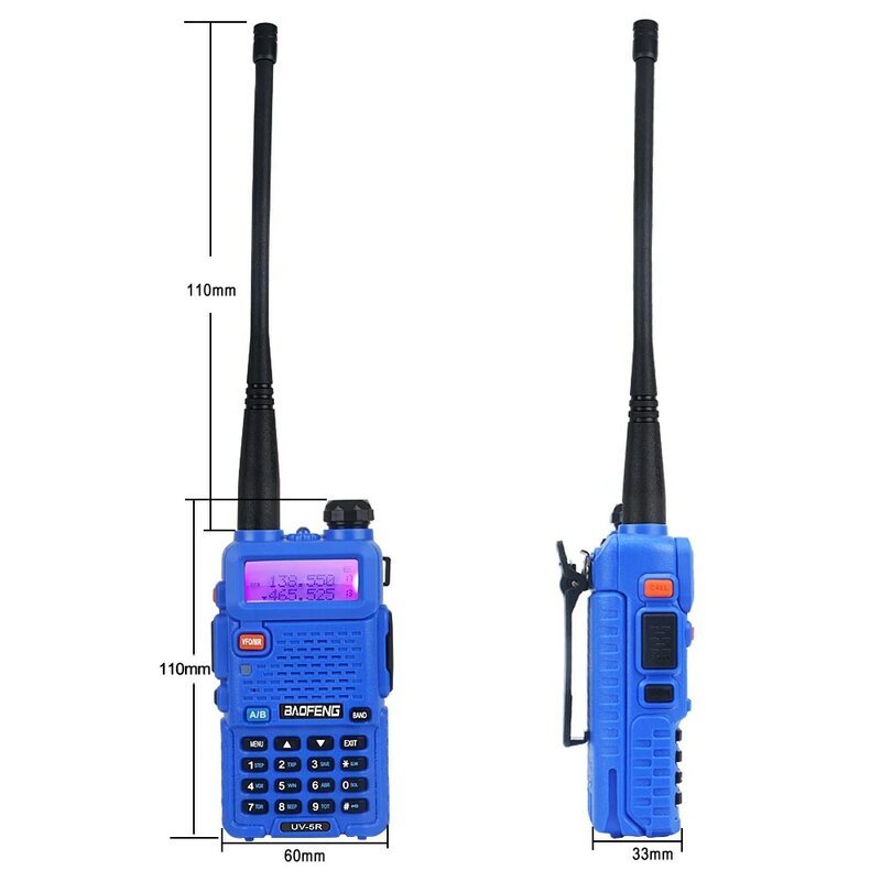 Baofeng UV-5R ثنائي النطاق لاسلكي تخاطب VHF 136-174MHz UHF 400-520MHz 128Ch 5 واط FM المحمولة اتجاهين راديو مع سماعة