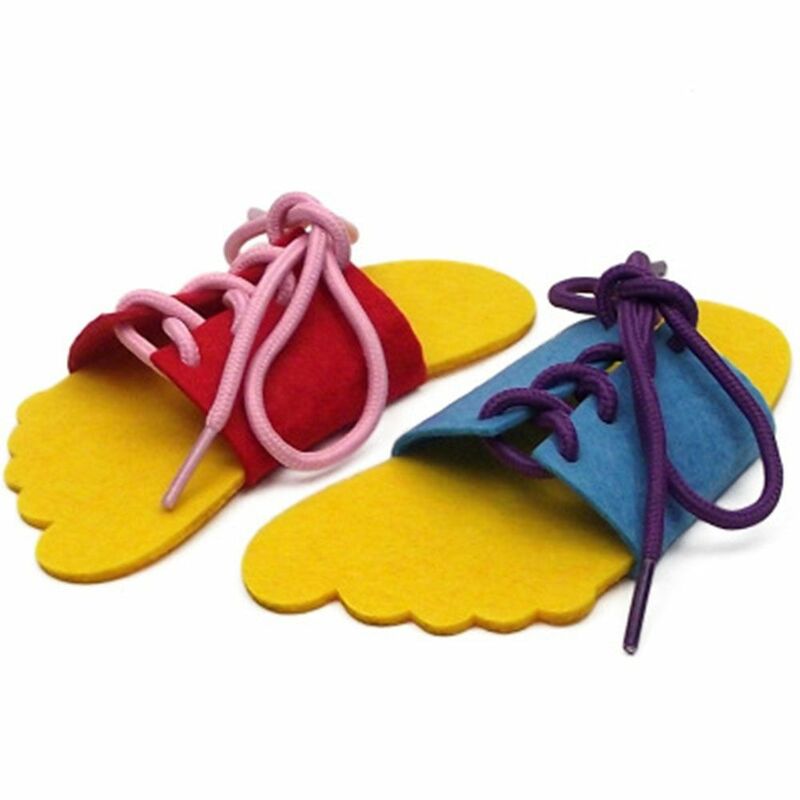 محبوكة تعليم التعادل أربطة الحذاء لعبة ، الأسماك الإبداعية ، متعدد الألوان جلد الأحذية ، لعبة تعليم مونتيسوري للطفل