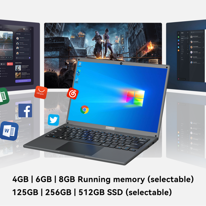 Adreator-LeoBook 13 ويندوز 10 حاسوب محمول صغير ، دفاتر ملاحظات مدرسية للمكتب ، إنتل سيليرون N4020 ، 8G ، 1T SSD ، واي فاي حاسوب للطلاب
