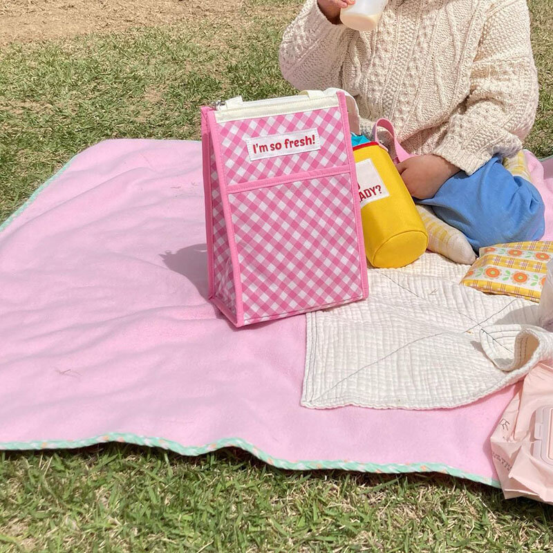 حقيبة غداء للأطفال 2022 حقيبة تخييم كورية جديدة منقوشة حقائب أمي عصرية عازلة