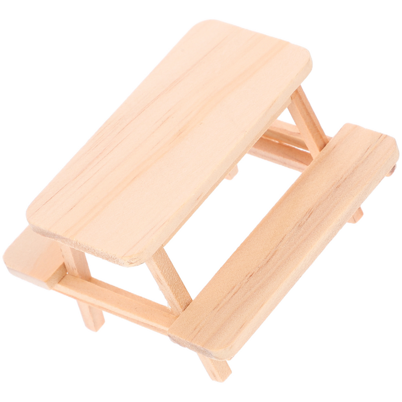 طاولة تنزة أثاث خشبي مصغر ، نموذج للدمى ، دعامة طاولة