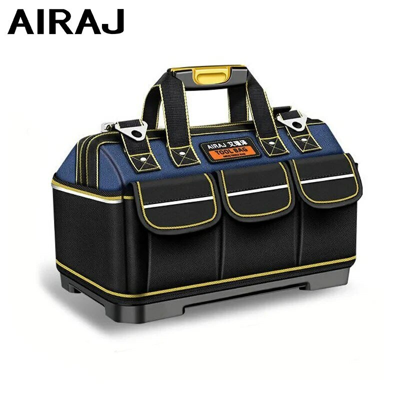 حقيبة أدوات متعددة الوظائف من AIRAJ بسعة كبيرة حقيبة أكسفورد قماشية مقاومة للماء أداة إصلاح حقيبة تخزين كهربائي