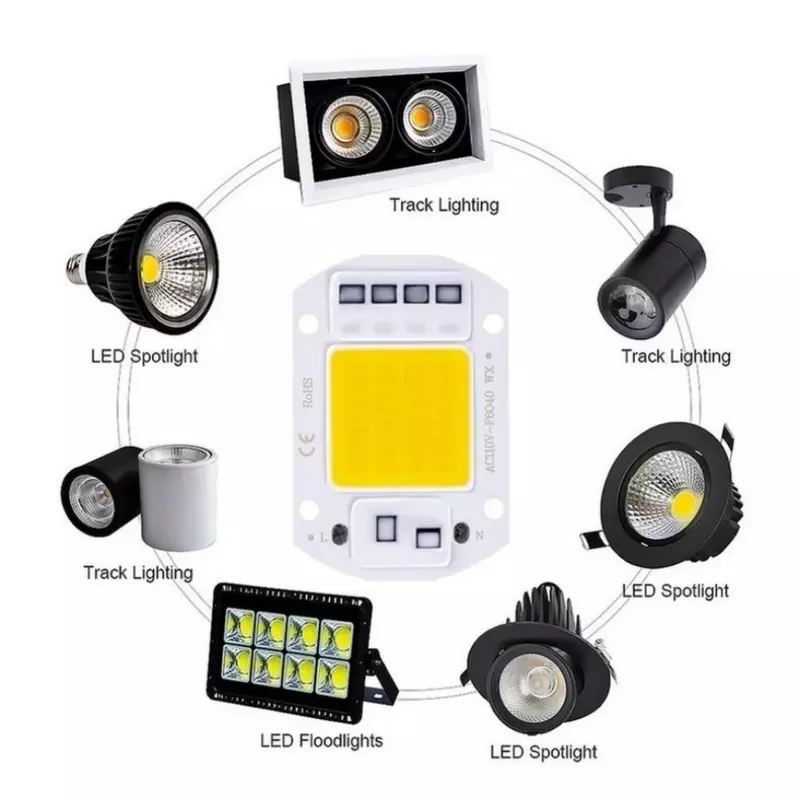 LED COB رقاقة للضوء الفيضانات ، مصباح الخرز ، الأضواء ، DIY بها بنفسك الإضاءة ، لا حاجة سائق ، 110 فولت ، 220 فولت ، 20 واط ، 30 واط ، 50 واط