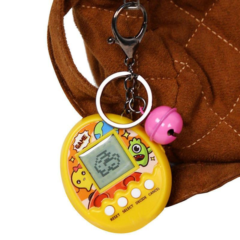 90S الحنين الظاهري الحيوانات الأليفة الرجعية المحمولة لعبة آلة وحدة التحكم الحنين الظاهري E-Pet اللعب التفاعلية مع سلسلة المفاتيح للأطفال