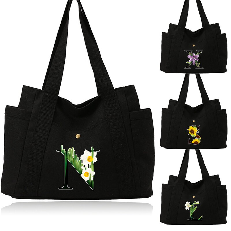 حقيبة قماشية بكتف واحد للنساء ، سلسلة ألوان الأزهار ، حقائب العمل ، عناصر التنقل ، حقائب التخزين ، السفر في الهواء الطلق