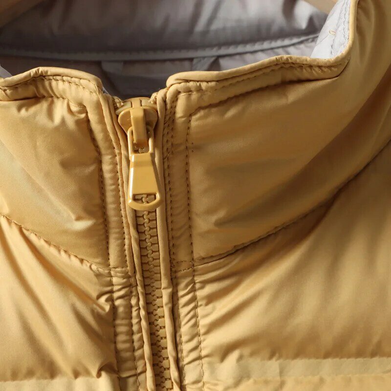 معطف بطة خفيف للغاية للنساء ، تصميم كوري ، بدون أكمام ، قماش مرقع غير ملحوم ، معطف عصري ، صدرية جديد ، 2023