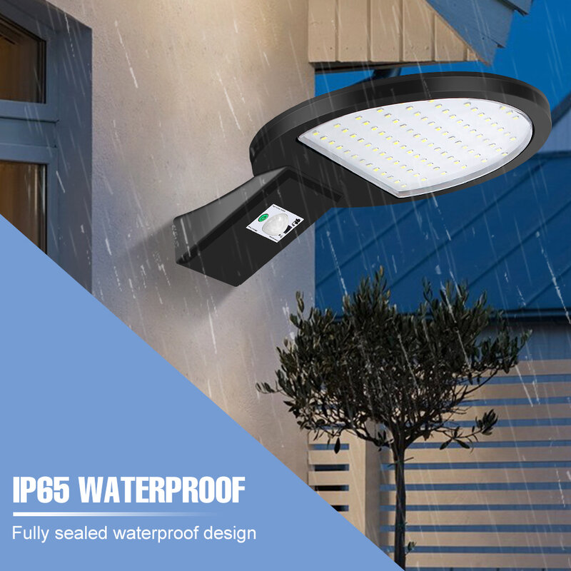 مصباح LED للشارع الشمسية الأضواء IP65 مصابيح حديقة مقاوم للماء PIR محس حركة كشافات تعمل بالطاقة الشمسية للهواء الطلق Led الجدار الخارجي مصباح