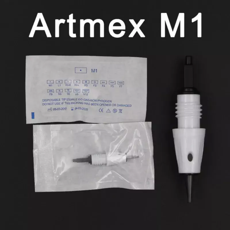خرطوشة إبرة الوشم ، 25 قطعة من Microblading M1 L1 R3 R5 F5 F7 تستخدم لـ Artmex V8 V6 V3 PMU ، آلة المكياج شبه الدائمة