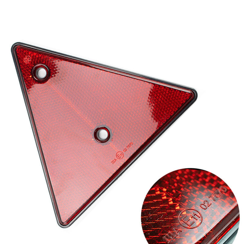 KOOJN-عاكس مثلث عاكس خلفي ، مجموعة مركزية شبه مقطورة ، علامة تحذير بلاستيكية مثقبة ، 4 قطعة