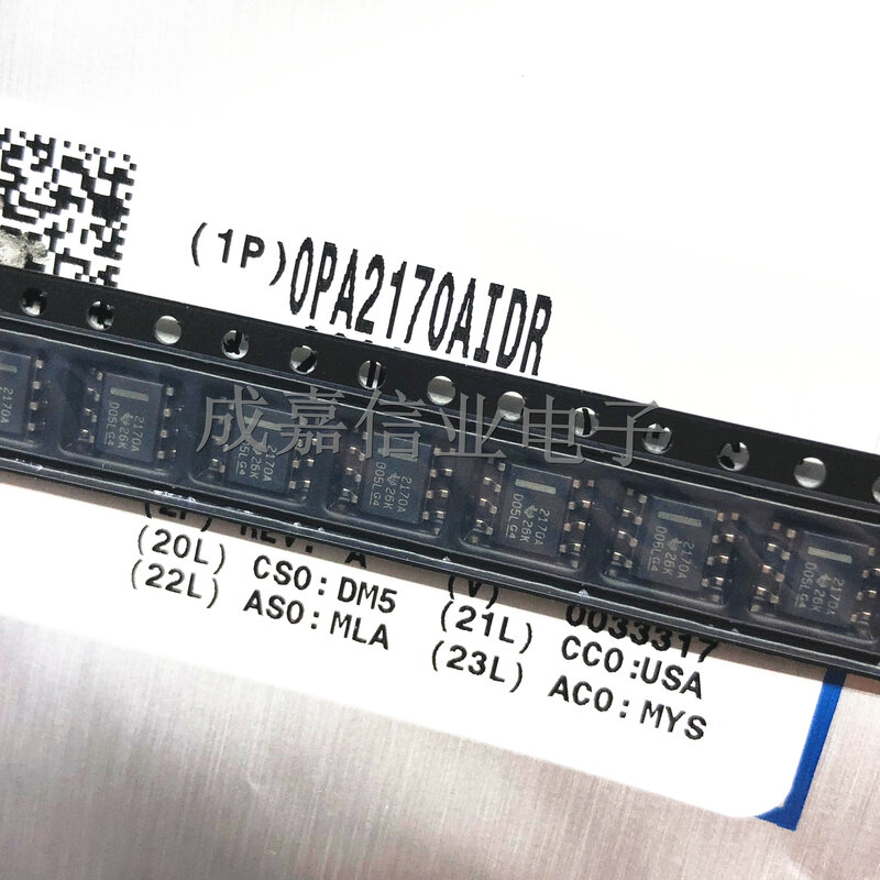 10 قطعة/الوحدة OPA2170AIDR SOP-8 وضع العلامات ؛ 2170A مكبرات الصوت التشغيلية-Op أمبير 36 فولت ، microPower ، RRO المزدوج ، Gen Purp Op Amp