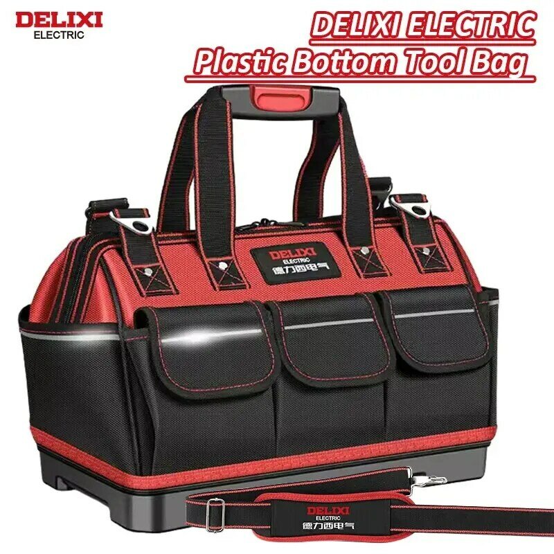 ديليكسي-حقيبة الأدوات الكهربائية المحمولة ، صندوق الأجهزة الكهربائية دائم ، قماش مخصص ، متعددة الوظائف ، حقيبة تخزين