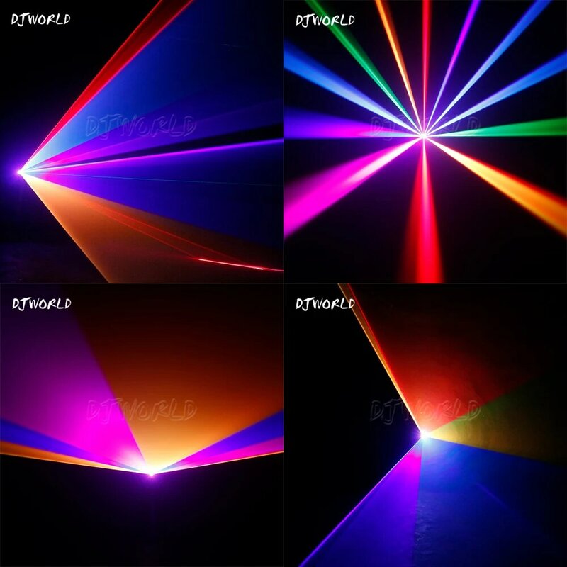 جهاز عرض ضوئي ضوئي بألوان كاملة للرسوم المتحركة ، تأثيرات مسرح DJ للملهى الليلي لحفلات الزفاف ، إضاءة RGB كحد أقصى ، 1 واط ، من من من من من mW