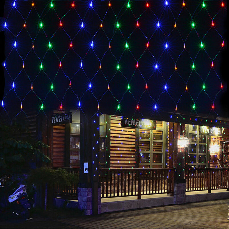 شبكة ضوء LED شبكة خرافية ، إكليل ، ستارة نافذة ، عيد الميلاد ، حفل زفاف ، عطلة ، أو V ، أو V ، أو V ، أو V ، أو x x m ، 3x2m