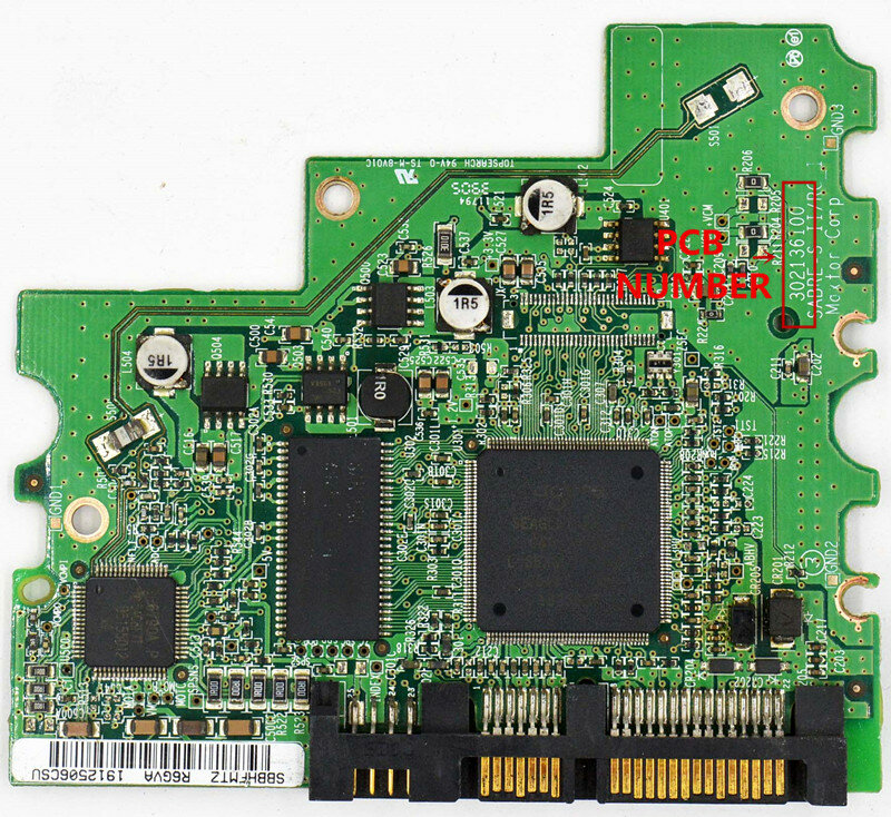 لوحة دوائر Maxtor لسطح المكتب SATA بقرص صلب ، وحدة التحكم الرئيسية IC ، رقم اللوحة: