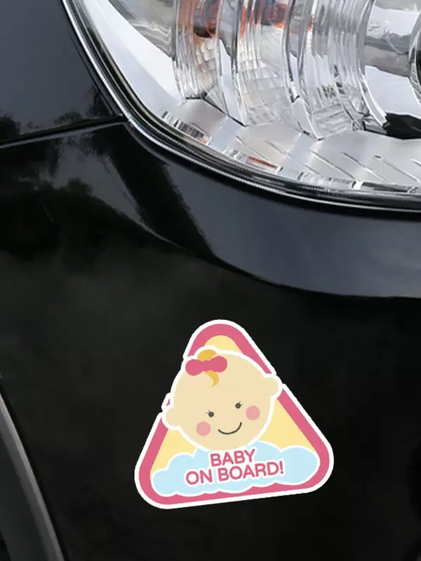 جودة سيارة ملصقا الملونة الكرتون الطفل على متن الديكور الوفير نافذة 13.5*12.2 سنتيمتر
