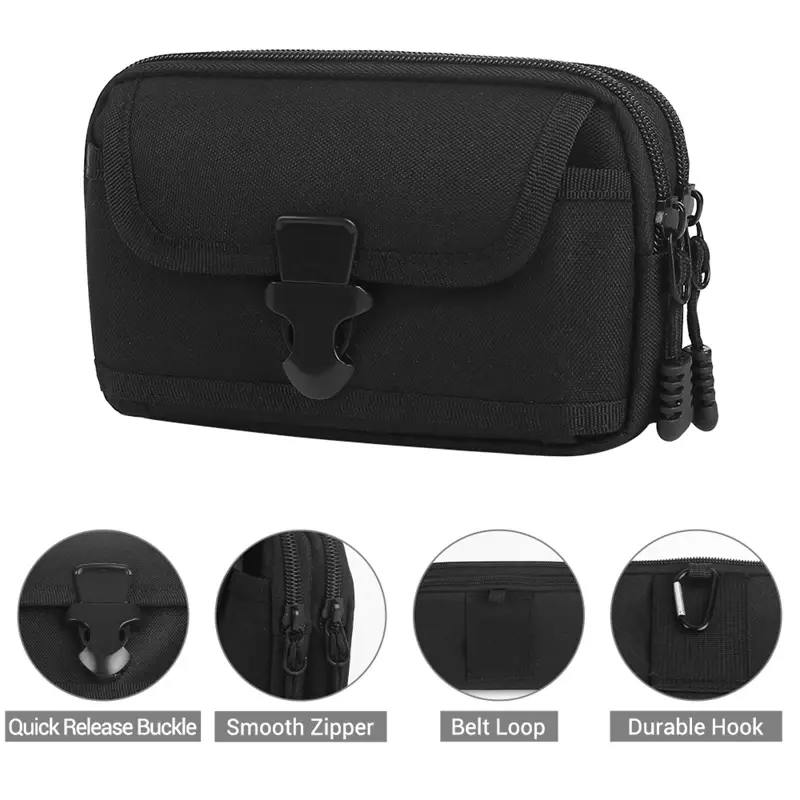التكتيكية الخصر الحقيبة EDC مول الخصر حزام حقيبة الهاتف الحقيبة الحافظة محفظة حمل الحقيبة للهواتف الذكية أدوات