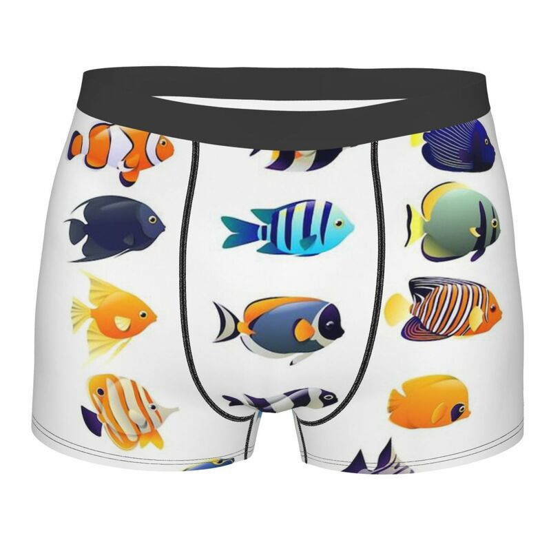 سراويل بوكسر أسماك استوائية ملونة للرجال ، ملابس داخلية عالية التهوية ، جودة عالية ، شورت مطبوع ثلاثي الأبعاد ، هدايا عيد ميلاد ، متنوعة