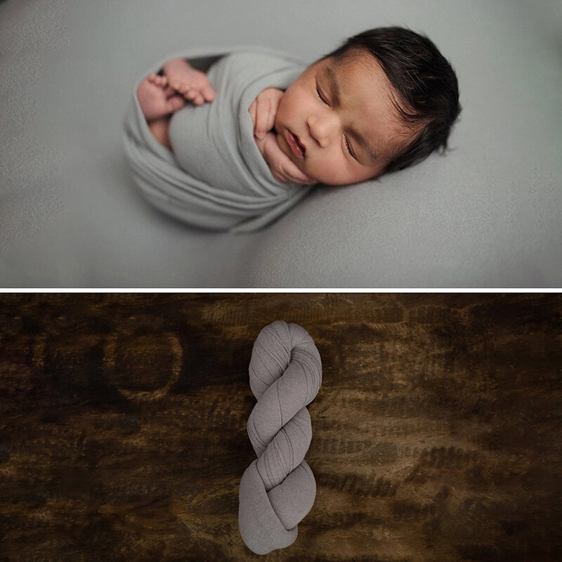 مستلزمات التصوير الفوتوغرافي لحديثي الولادة ، بطانية طويلة قابلة للتمدد ، قابلة للتنفس وصديقة للجلد ، بطانيات استقبال للأطفال ، لف قماط ، Unsex