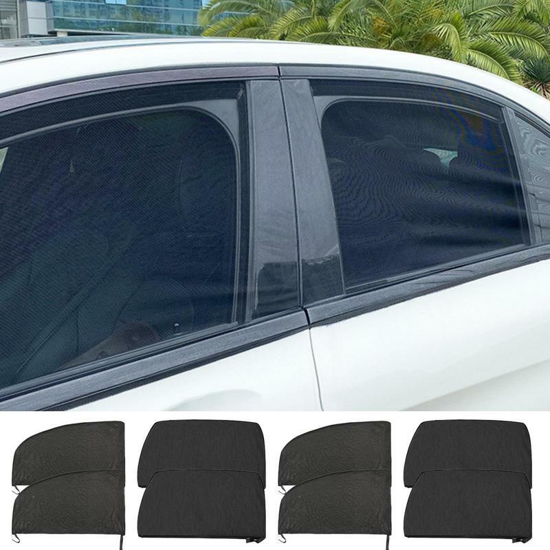 4 قطعة نافذة السيارة نافذة الباب يغطي الجبهة/الخلفية الجانب نافذة UV أشعة الشمس غطاء الظل شبكة سيارة ناموسية للسيارات suv MPV