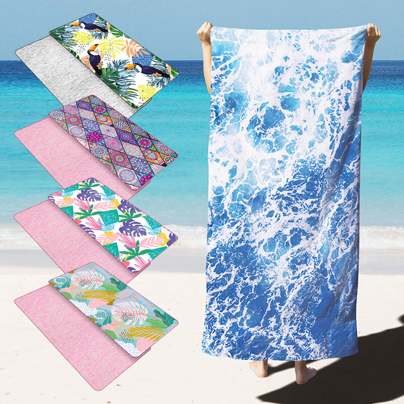 منشفة شاطئ مايكروفايبر مطبوعة ، حصيرة سريعة الجفاف ، منشفة حمام سباحة ماصة ، حصيرة شاطئ