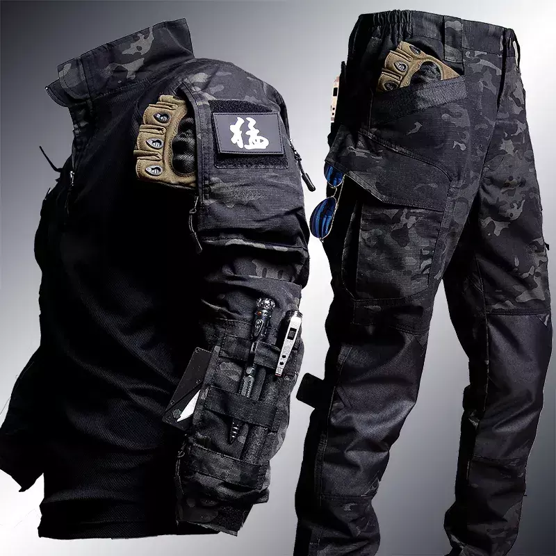 بدلة ضفدع تكتيكية للرجال ، ملابس Airsoft ، كرات الطلاء العسكرية ، قمصان الاعتداء SWAT ، زي القوات الخاصة ، بنطلون الشرطة ، مجموعات 2 قطعة