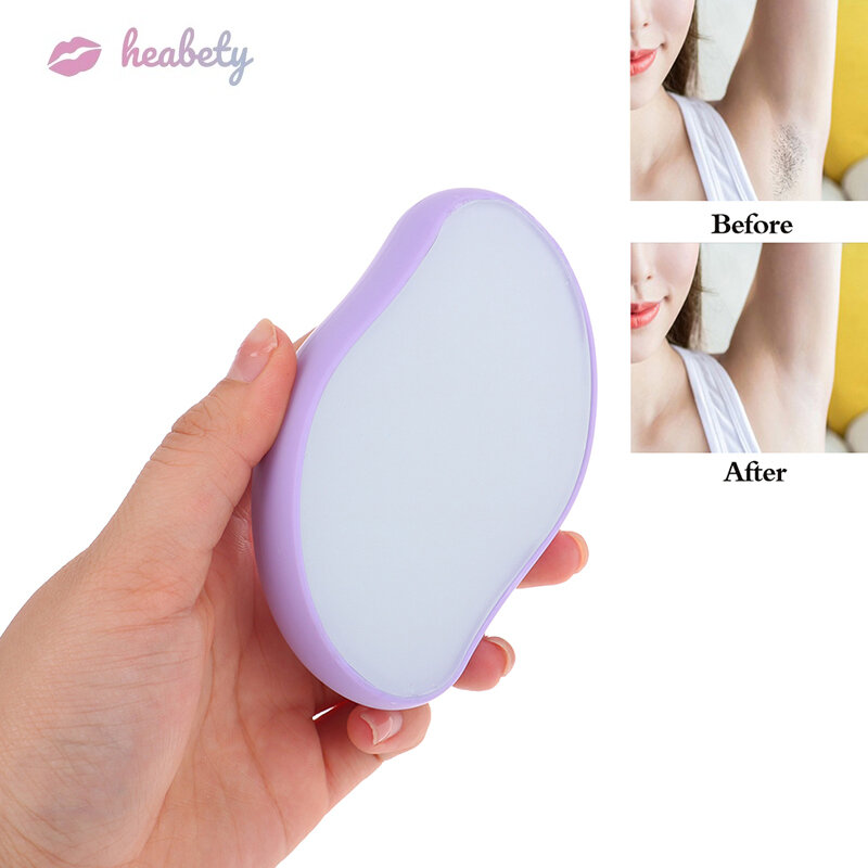Painless Physical Hair Removal Crystal Hair Erase Safe Easy Cleaning Reusable Body Beauty Hair Depilation Glass Shaver