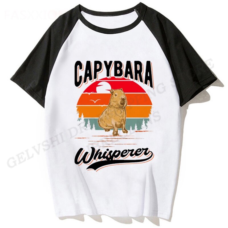Capybara ثلاثية الأبعاد تي شيرت مطبوع بنين بنات قمصان أنيقة للأطفال الهيب هوب تي شيرت Capybara التي شيرت مضحك الهيب هوب Camiseta الحيوان التي شيرت