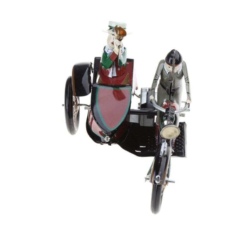لعبة دراجة نارية صفيح للأطفال مع هدية كلاسيكية لطيفة على شكل سيارة جانبية