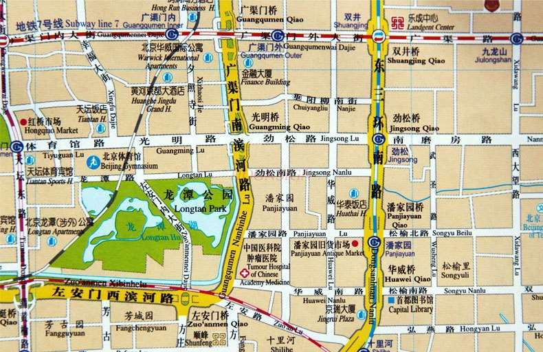 بكين خريطة السفر المرور بكين المعالم السياحية مميزة منطقة الأعمال