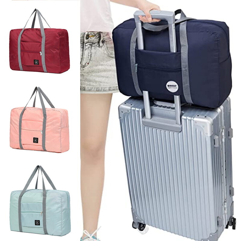 Large Capacity Travel Bags Men Clothing Organize Travel Bag Women Storage Bags Luggage Bag Handbag Universal Food Print