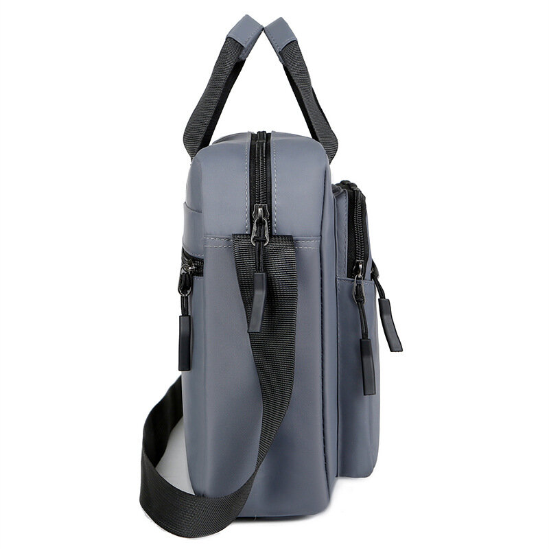 New Men's Large-capacity Horizontal Shoulder Bag Messenger Bag Briefcase Multifunctional Simple A4 Book Handbag Business Bag