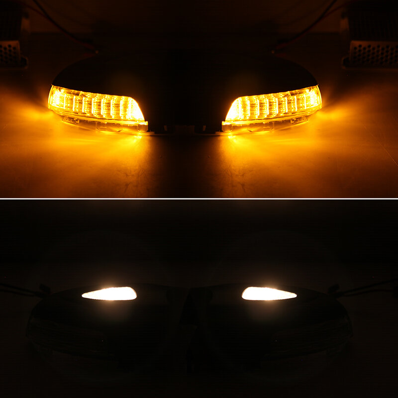 LED الجانب مرآة بدوره مصباح إشارة لشركة فولكس فاجن تيجوان MK1 2008-2018 مرآة الرؤية الخلفية مكرر مؤشر ضوء اكسسوارات السيارات