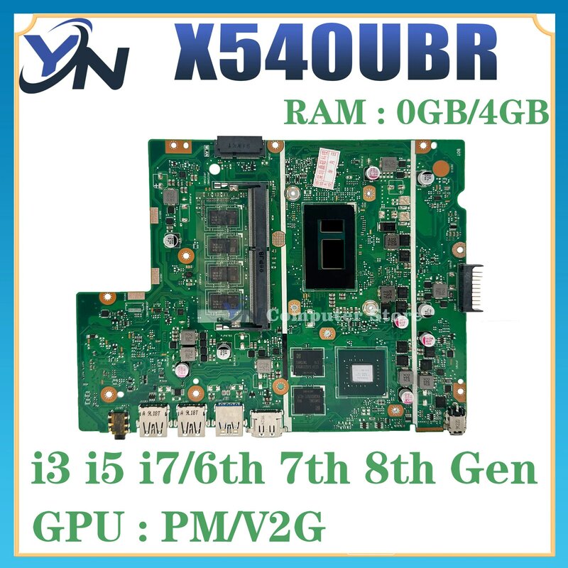 لوحة أم X500U X543U R540U P540U F540U A540U K540U X540UV X540UB X540UBR لوحة أم للكمبيوتر المحمول I3 I5 I7 0GB/4GB/8GB-RAM