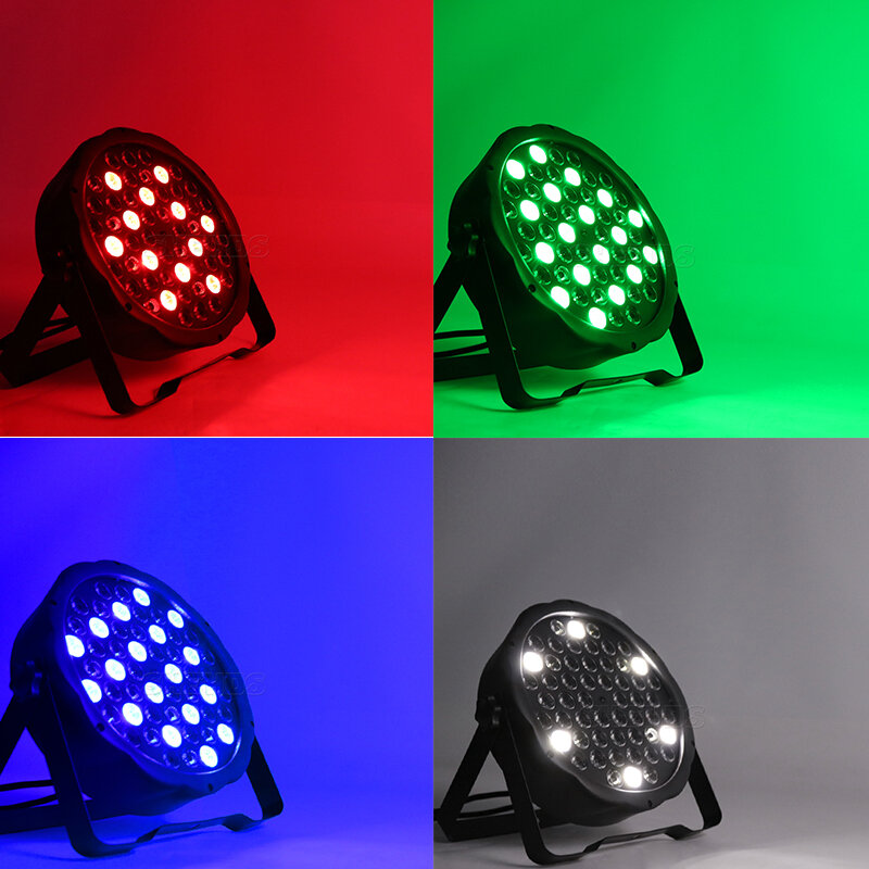 54x3 واط RGBW LED شقة ملونة مصباح موازي المستوى DMX512 التحكم عن DJLive ديسكو الأسرة حفلة بار المرحلة تأثير ضوء شحن سريع
