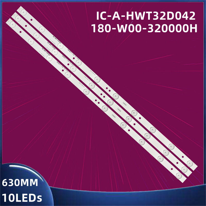 3 قطعة/المجموعة LED Backligh قطاع IC-A-HWT32D042 B2C6 D6Z6 180-W00-320000H 10 المصابيح 630 مللي متر