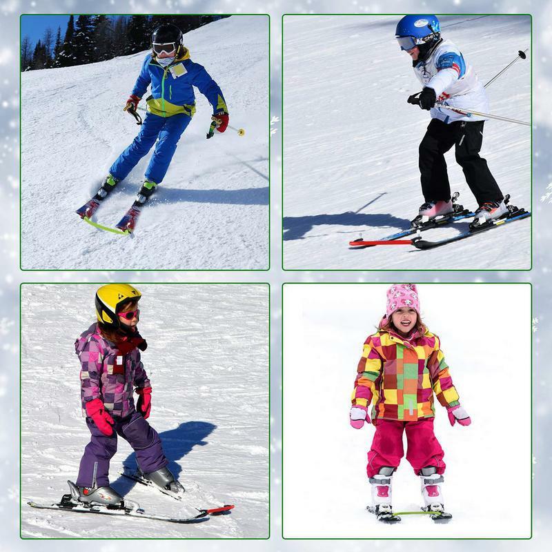 موصل طرف التزلج للأطفال ، مقاطع التزلج على الجليد ، مساعد إسفين طرف التزلج ، معدات التزلج في فصل الشتاء ، مدرب التزلج