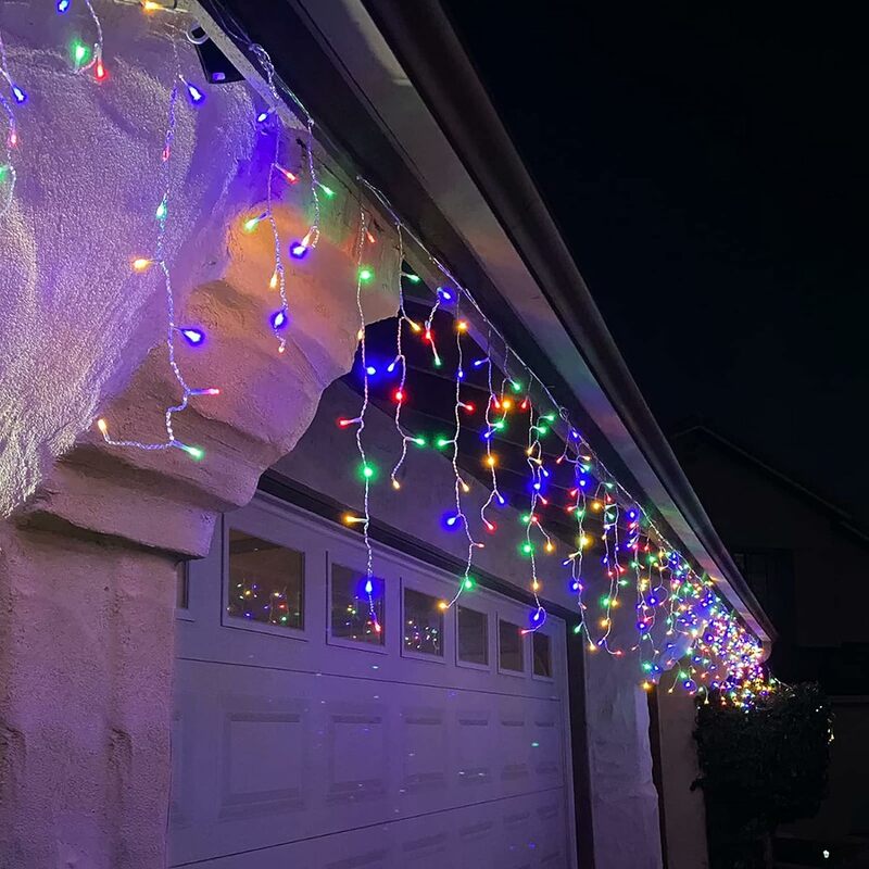 LED سلسلة متدلي أضواء لعيد الميلاد الديكور ، شارع جارلاند على المنزل ، 8 طرق ، في الهواء الطلق ، السنة الجديدة ، 4 متر ، 20 متر