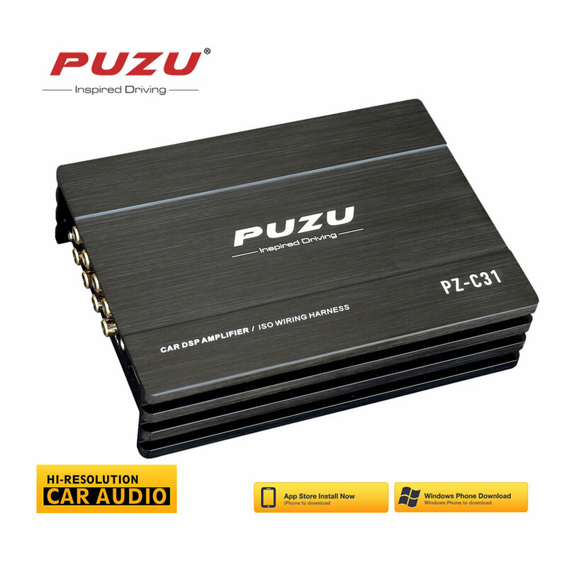 كابل تسخير الأسلاك PUZU ISO للسيارة DSP مضخم صوت 4X150W داعم لأداة الكمبيوتر 31 EQ تطبيق أندرويد موسيقى USB بلا فقدان بلوتوث