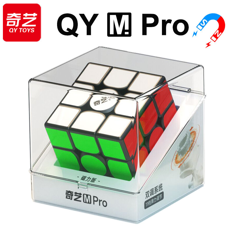 مكعب QiYi Speedcube M Pro المغناطيسي المكعب السحري 3x3 الاحترافي 3x3 QY سرعة 3M لغز 3 × 3 أطفال ألعاب Cubo Magico مكعبات الأصلية