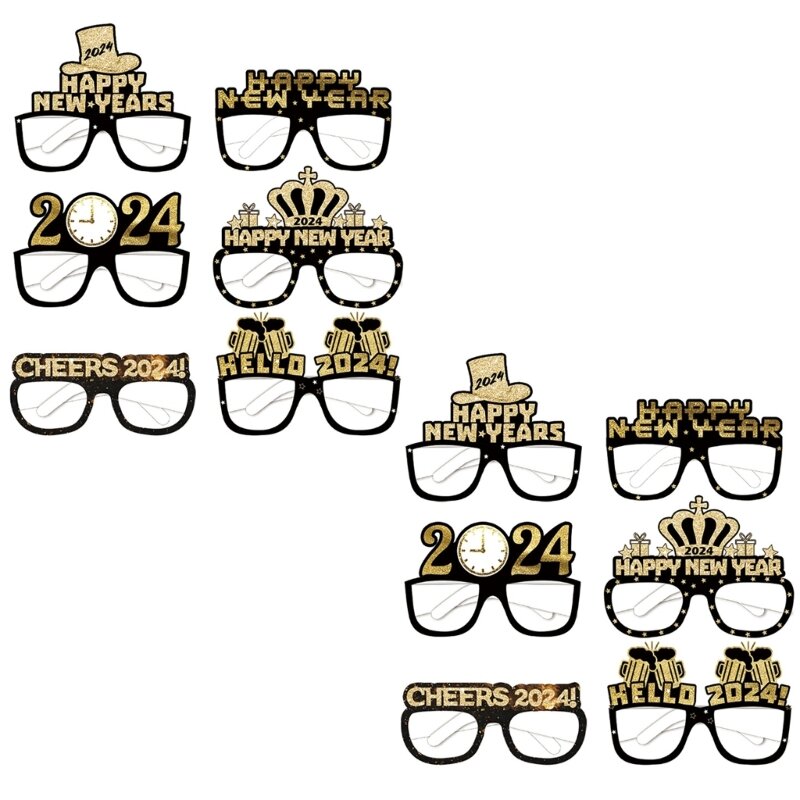 نظارات/قبعة للعام الجديد لعام 2024 دعائم كرنفال إكسسوارات تنكرية للحفلات ديكور الغرفة