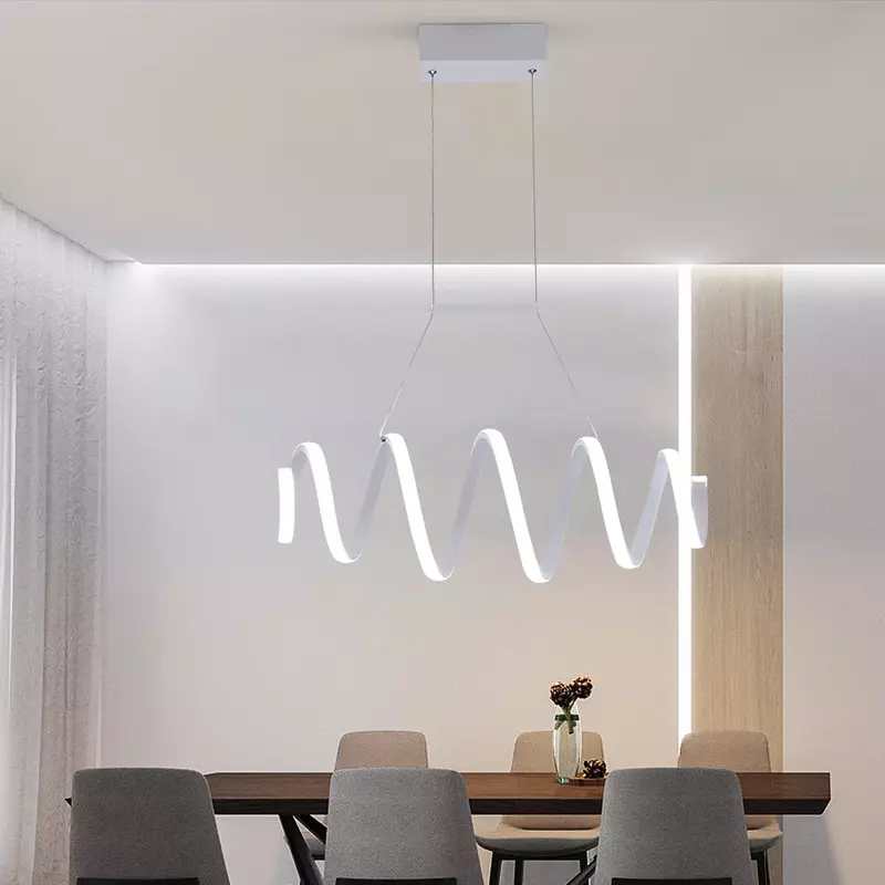 ثريا LED بيضاء من الأكريليك ، مصباح معلق حديث ، مصباح سقف مبتكر ، ديكور داخلي ، غرفة معيشة ، غرفة طعام ، غرفة نوم
