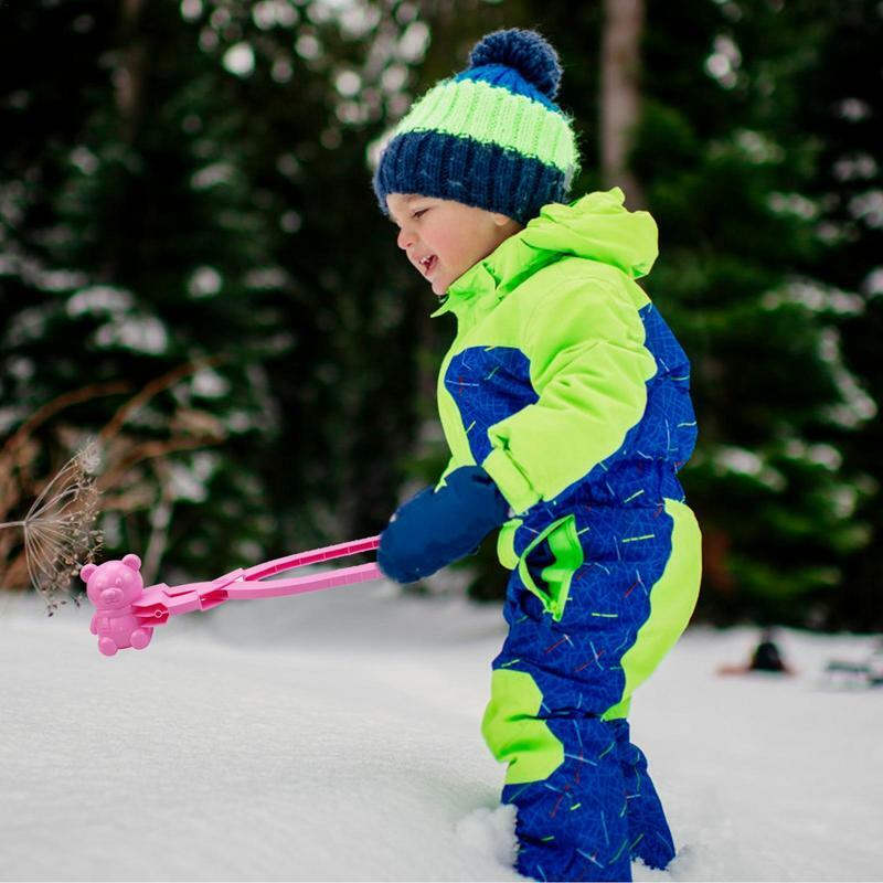 الدب على شكل قوالب الثلج للأطفال ، ولعب الثلوج في الهواء الطلق مع مقبض ، ولعب الكرة للأطفال