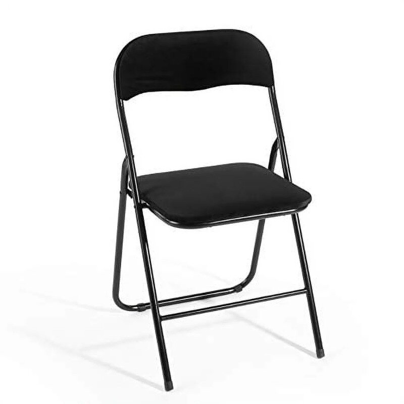 كرسي مخملي قابل للطي قابل للتكديس ، كراسي ضيوف بلاستيكية ، سوداء ، داخلية وخارجية ، تجارية وتجارية