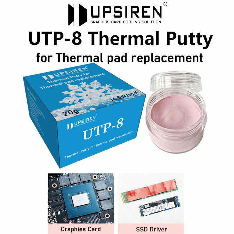 استبدال وسادة Putty الحرارية من UPSIREN ، حجب الحرارة ، سائل ، VGA ، GPU ، معالج IC ،-، U6 UX